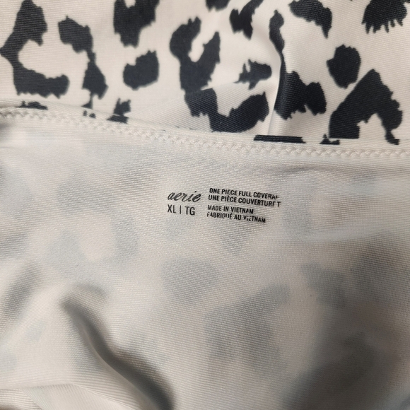 Aerie Leopard Tie Back One Piece Swimsuit Sz. XL Full Coverage - Picture 2 of 6